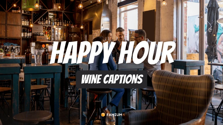 Happy Hour Wine Captions for Instagram